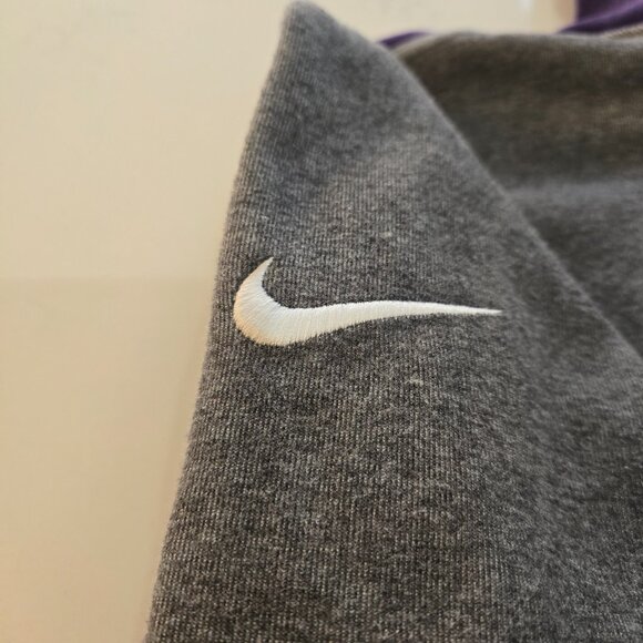 Nike TCU Horned Frogs Hoodie Sweatshirt Purple Zipper Pocket Vintage XL - Picture 5 of 5